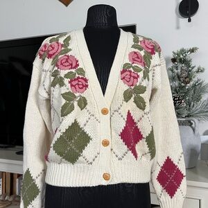 Vintage Ralsey Embroidered Granny Sweater